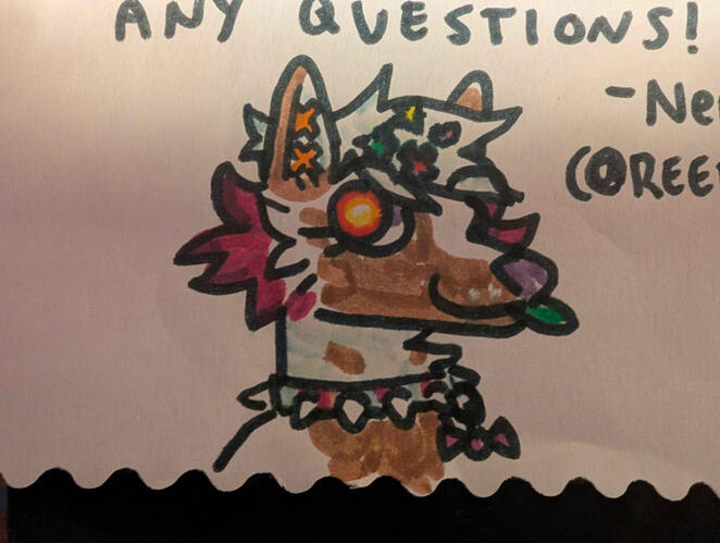 Lil headzhot doodle by my friend @reefreptile!